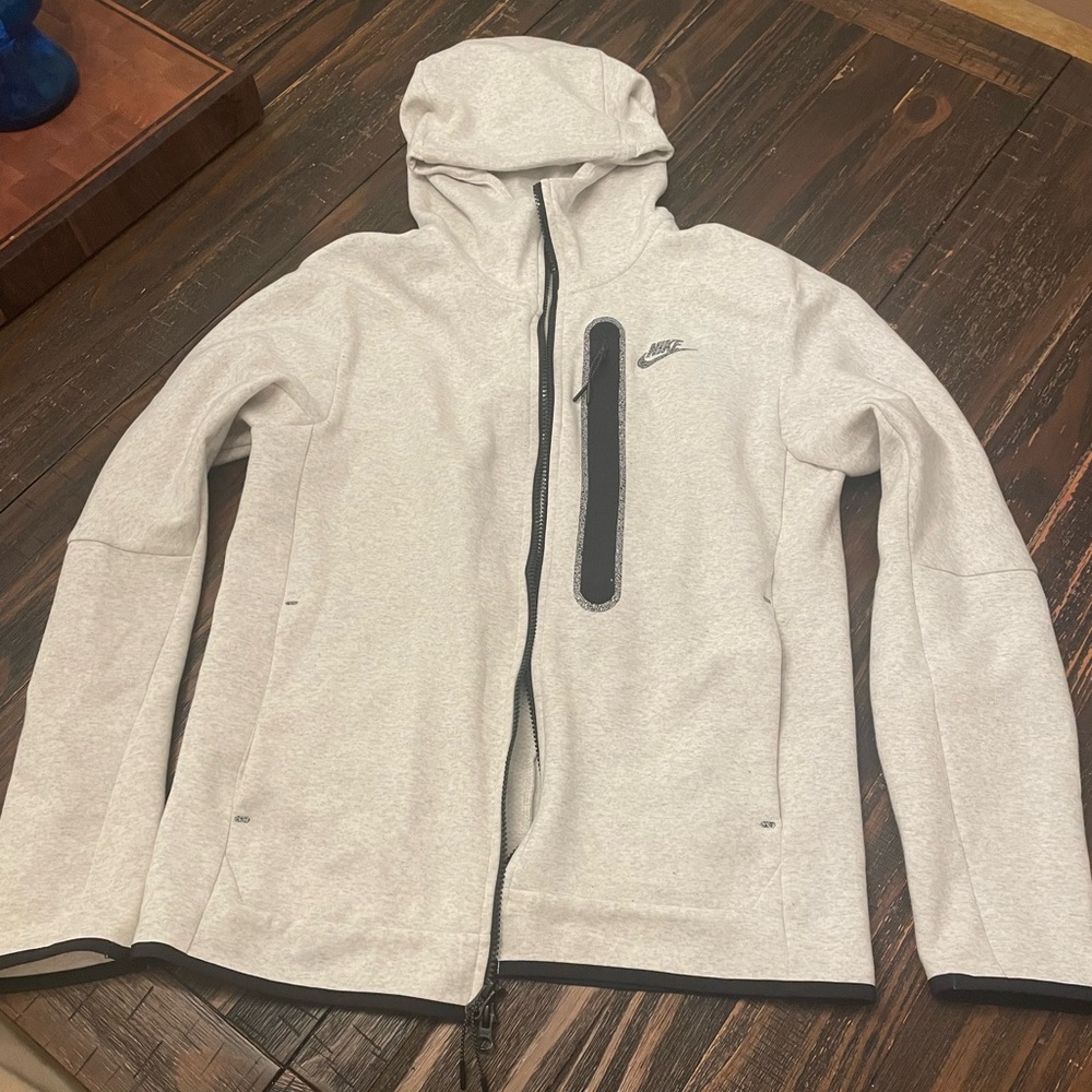New White Nike Tech Zip-up